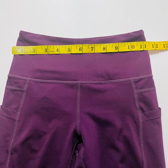 Zyia Active High Rise Pocket Crop Leggings Size 0 Purple - Picture 6 of 10